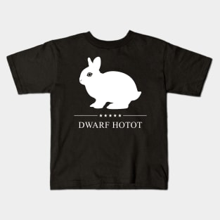 Dwarf Hotot Rabbit White Silhouette Kids T-Shirt